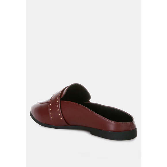 Walkout Faux Leather Studded Detail Mules - Picture 3 of 5